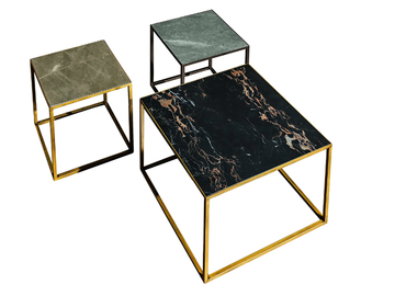 QUADRO - Low square ceramic coffee table by Sovet italia - view 2